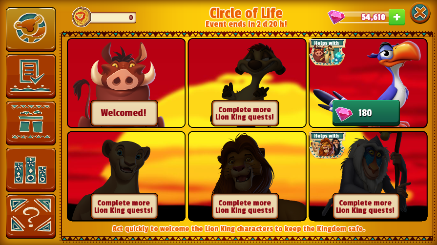 disney magic kingdoms lion king evenement