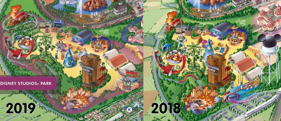 map walt disney studios park