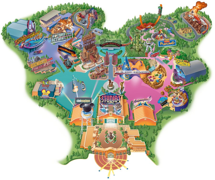 map walt disney studios